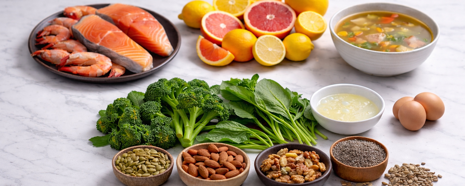 Top 6 Collagen-rich foods diet for overall good health.